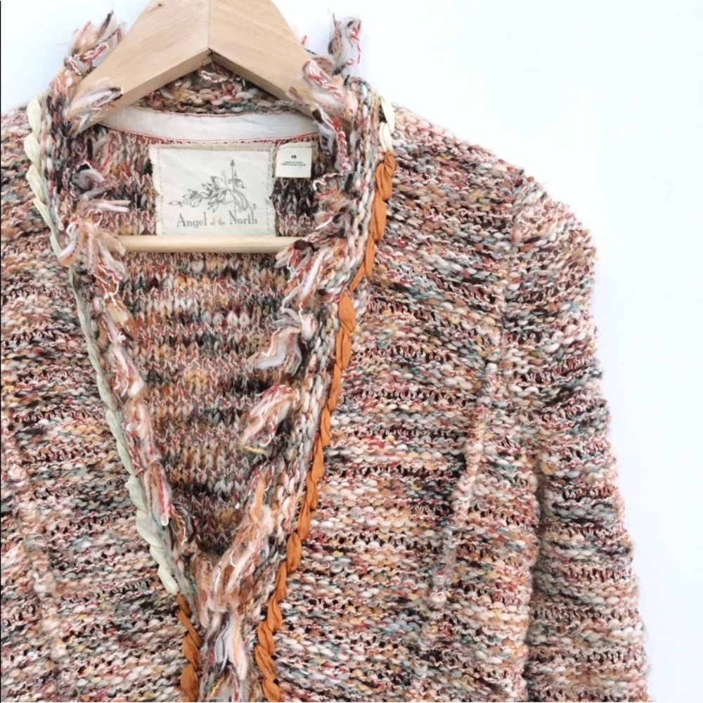 Anthro Angel of the North Yarn Sweater Blazer - Picture 4 of 9